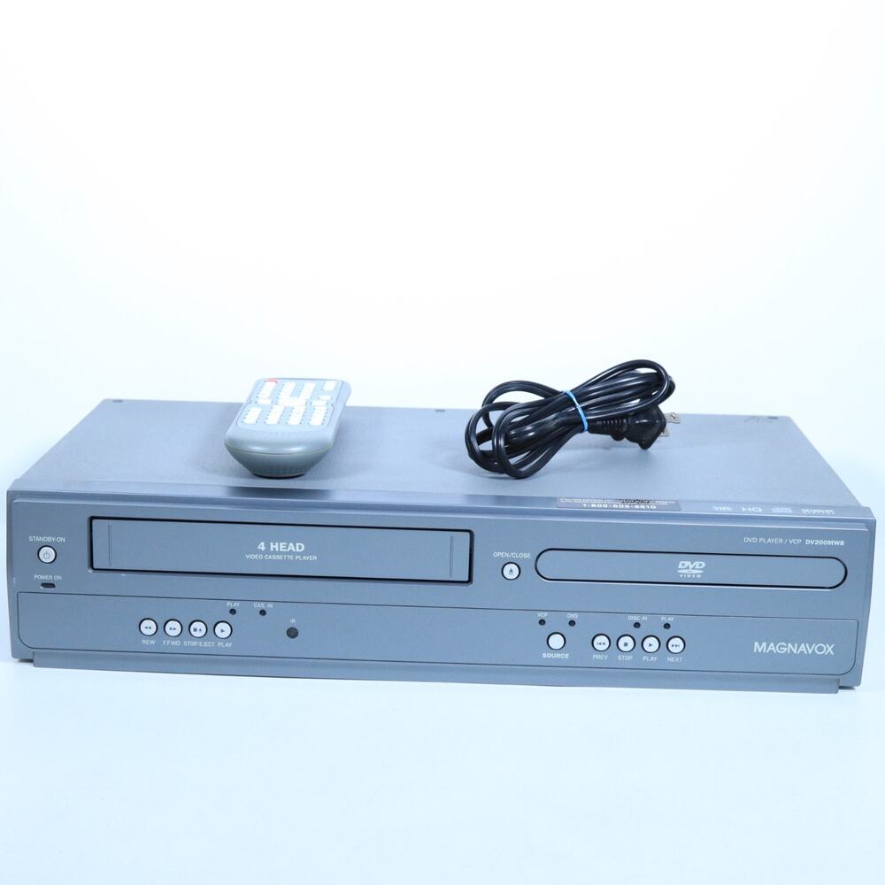 Magnavox DVD/VCR Combo DV200MW8 VHS Cassette Tape Player W/ Remote Tested Works